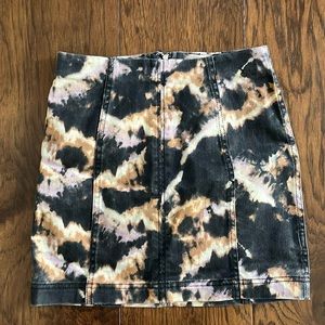 Free People tie dye miniskirt